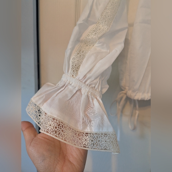 H&M Lace-Inset Cotton Blouse - Picture 8 of 16
